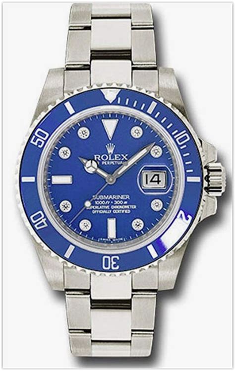 rolex submariner date oyster 40mm white gold|Rolex Submariner blue dial price.